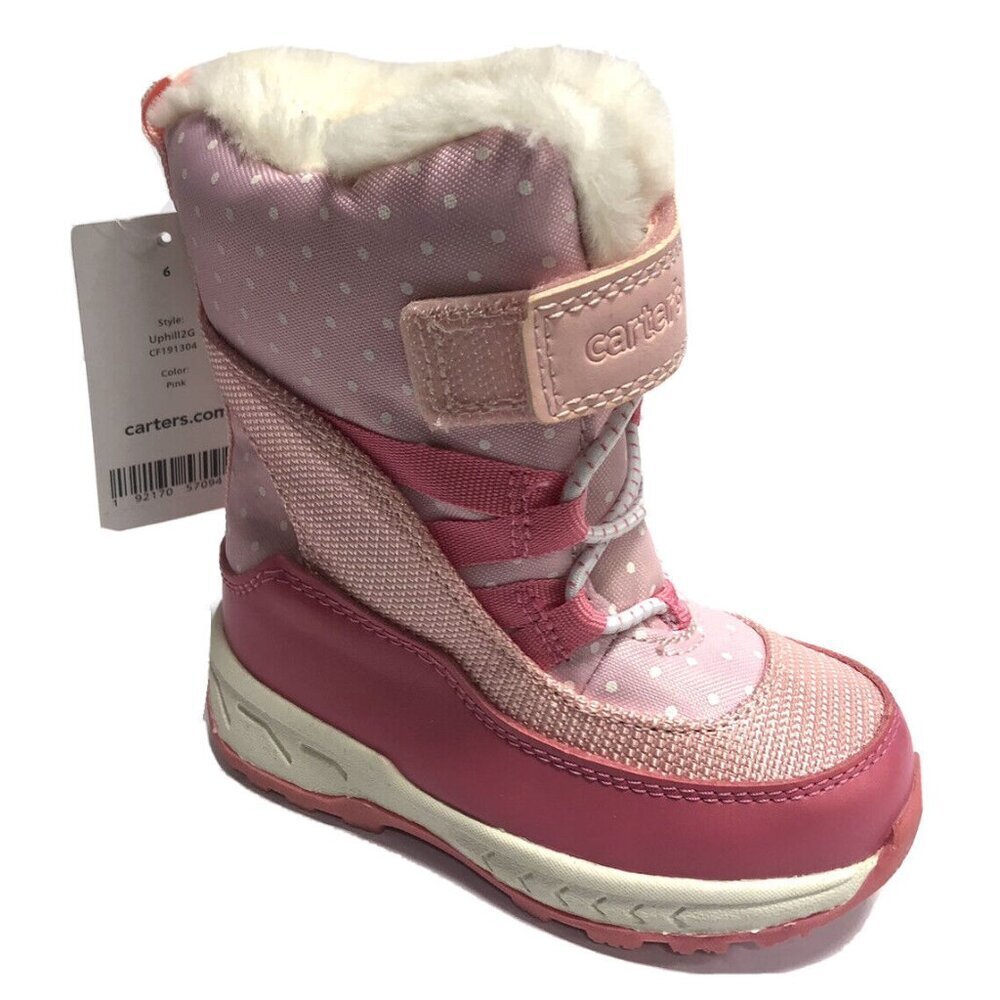 Carters Toddlers' Uphill, Pink Winter Snow Boots, Girls' Size 6 M.